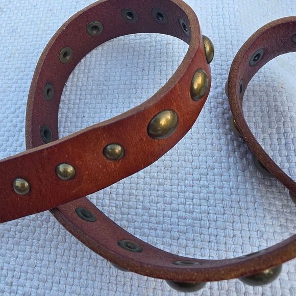 J Crew Skinny Brass Studded Belt - Picture 2 of 8